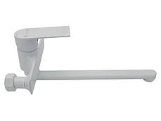 Змішувач для миття (зі стіни), білий латунь AIM DG01152 frosted white, фото 4