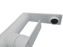 Змішувач для раковини з бок.ручкою, білий латунь AIM DG01114 frosted white, фото 6