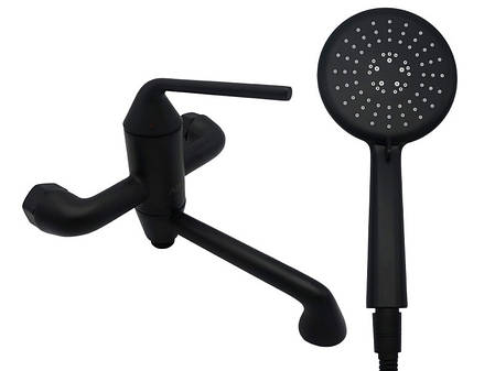 Змішувач для ванни, чорний латунь матовий AIM DG13630 matte black, фото 1