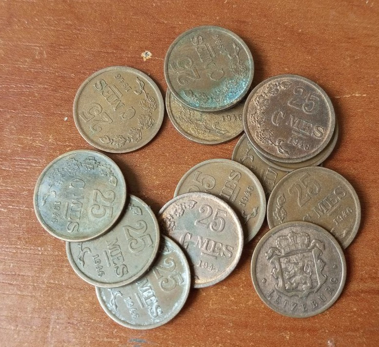 Люксембург 25 сантим 1946