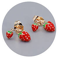 Сережки-гвоздики XР M&L. Позолота 18К. Довжина: 15 мм Ширина: 8 мм 12 пар