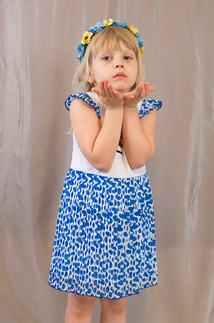 Красивое праздничное детское платье на девочку, хлопок, шифон, р. 92,98,104., фото 2