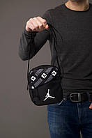 Мужская спортивная барсетка Джордан черная сумка через плечо Jordan