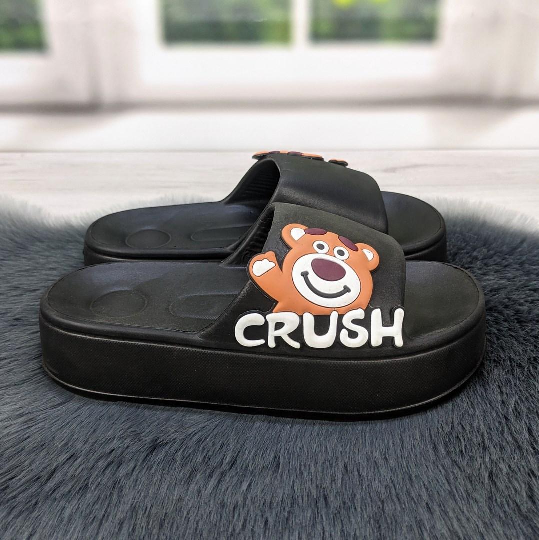 Шльопанці жіночі сланці пінкові чорні 4503, фото 1