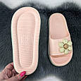 Шльопанці жіночі сланці пінкові рожеві з квіткою 4504, фото 4