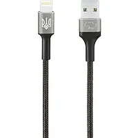 Кабель USB Gelius Strong Ukraine GP-UCN002L Lightning (1.2м) (3A) Black