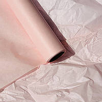 Бумага тишью в рулоне нежно - розовая плотная 15 м