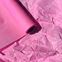 Бумага тишью в рулоне ярко - розовая плотная 15 м