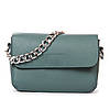 Сумка клатч жіноча шкіряна зелена на плече на один відділ під клапаном з ланцюжком Alex Rai 99111, фото 6