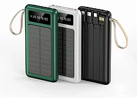 Повербанк 20000mAh VIAKING Energy PowerBank портативний зарядний пристрій на сонячній батареї з дротами