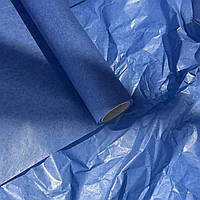 Бумага тишью для упаковки в рулоне плотная синяя 15 м