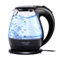 Чайник электрический стеклянный Adler AD 1224 1.5 л Black (111541) FS, код: 2293817