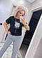 Жіночий костюм з футболкою і прямими штанами (р. 42-52) 44KO3652, фото 6