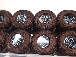 Бавовна Пряжа Ірис No8/10 грам коричневий 657