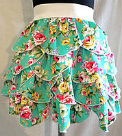 Детская стильная яркая летняя юбка для девочки на 6-8 лет, рост 116-128 см
