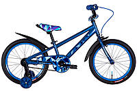 Велосипед ST 18" Formula SPORT гальмівна рама-9" синій із блакитним із крилом Pl 2024
