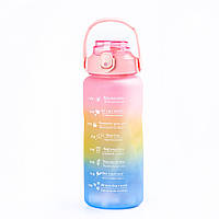 Многоразовая бутылка для воды набор 3 в 1 с поилкой Радуга 0.3 (л) 0.7 (л) 2 литра SM_LG