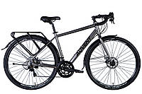 Велосипед AL 28" Dorozhnik ADVENT DD кассета рама-19,5" серый металлик с багажником задн St с крылом Pl 2024