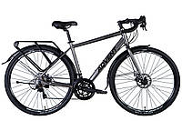 Велосипед уцененный AL 28" Dorozhnik ADVENT DD CS рама-19,5" серый металлик с багажником задн St с крылом Pl