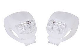 Мигалка задня 2шт BC-RL8001 біле + червоне світло LED силіконовий (білий корпус)