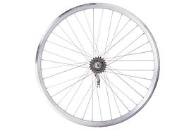 Колесо задн. VLT 28" AL 36H двост. silver; Втулка черв'ячн. SHUNFENG SF-CT01 на гайках