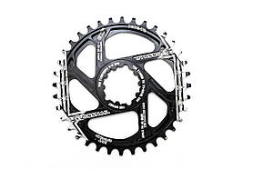 Зірка-неспадайка до шатуна NW AL 36T GXP (SRAM) offset 1mm чорн. SNAIL