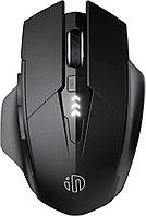 Миша бездротова INPHIC F1 з USB 2.4Gz, акумулятором, 1600 DPI, mate black З ІНДИКАТОРОМ ЗАРЯДА