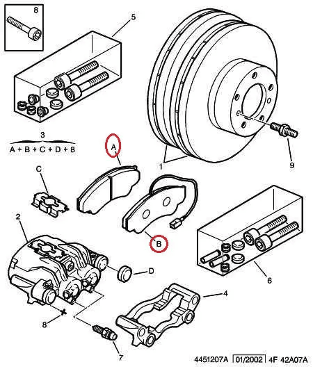 Гальмівні колодки передні R15 на Fiat Ducato 230, Peugeot Boxer, Citroen Jumper (1994-2002), 7736212, 425451, GOODREM, Угорщина, фото 1