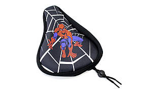 Накладка на дитяче сідло Spider Man з гелевим наповнювачем 200*150mm чорно-червоний