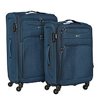 Комплект чемоданов в дорогу из ткани 2 шт размеры (M / L) на 4-х колесах