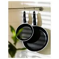 2 сковородки качественная сковорода с антипригарним покриттям металл фенопласт 20 и 26см набор сковородок анти