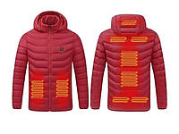 Куртка з електропідігрівом від PowerBank Червона