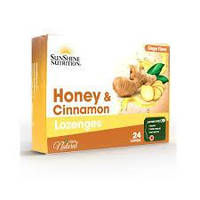 Льодяники SunShine Nutrition з медом та корицею від болю в горлі 24 шт