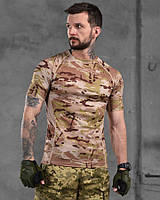 Тактическая потоотводящая компрессионная футболка мультикам, мужская военная футболка