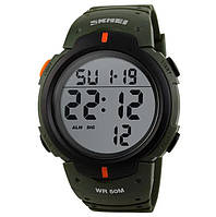 Мужские часы Skmei 1068AG Army Green, наручные часы противоударные sp