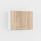 Навісна шафа під витяжку для кухні, Кухонна навісна шафа з горизонтальними дверцятами на газліфті з ЛДСП, фото 3