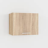 Навісна шафа під витяжку для кухні, Кухонна навісна шафа з горизонтальними дверцятами на газліфті з ЛДСП, фото 4