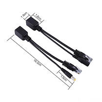 Кабель перехідник-сплітер RJ45 LAN Ethernet + DC connector + POE, 2 шт., фото 3
