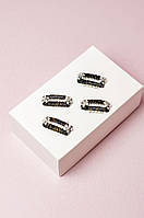 Шпилька для собак в стилі Chanel чорні з квітками