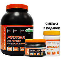 Протеин 80% белка 2 кг + Креатин + Омега 3 в Подарок Bioline Nutrition