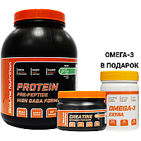 Протеин 2 кг + Креатин Капсулы + Омега 3 в Подарок BioLine Nutrition