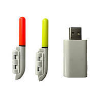 Сигналізатор клювання для фідера - Світловий - 6см - Живлення 2 батарейки + USB зарядка - 2шт/уп
