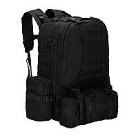 Рюкзак тактический +3 подсумка AOKALI Outdoor B08 Black для военных спецрюкзак sp