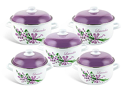 Набір емальованих каструль Edenberg EB-1871, 5 шт