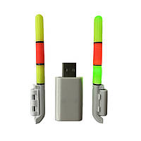 Сигналізатор клювання для фідера - Світловий - 9,5см - Живлення 2 батарейки + USB зарядка - 2шт/уп