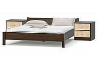 Кровать Фантазия с тумбочками Мебель Сервис с ламелями 160х200 Венге темный (psg_UK-6415014) UD, код: 2350080