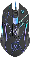 Игровая проводная мышка Defender Doom Forced GM-020L 52020 6кн 3200 dpi с ковриком RGB Black