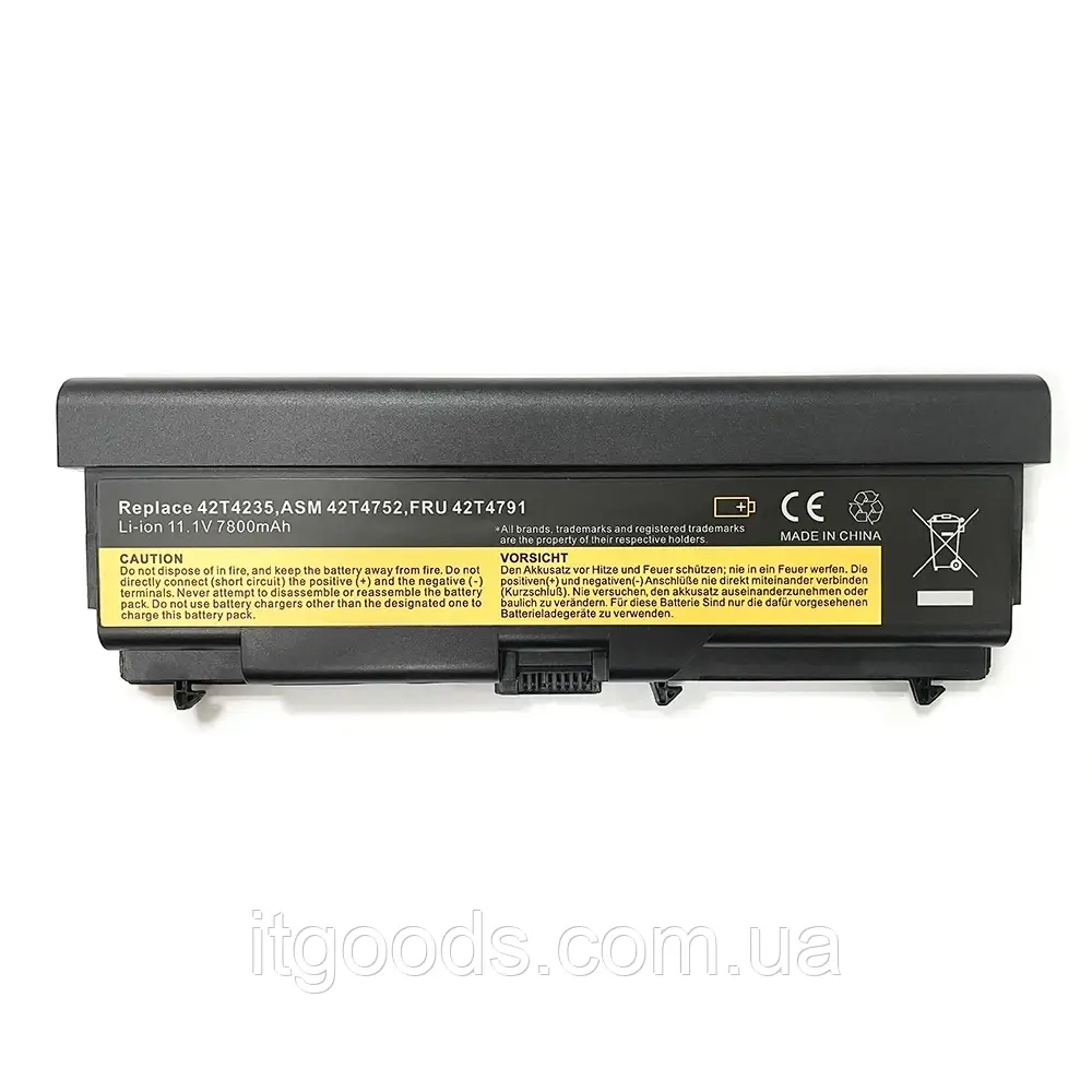 Посилена батарея 42T4235 42T479 42T4752 42T4731 7800mAh для Lenovo ThinkPad L410 L420 L421 L510 L512 SL410