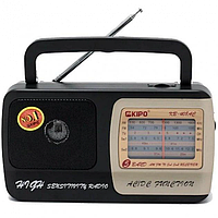 Радиоприемник радио FM ФМ Kipo KB 408AC Aux Чёрный sp