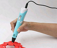 3D-ручка для дітей з LCD-дисплеєм 3D Pen 2 RP 100B Набір для творчості Блакитна sp